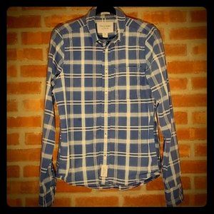 Abercrombie Men's Plaid Collared Shirt Size M